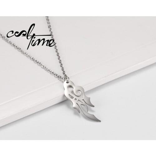 Ancient Totem Worship Witch Dance Stainless Steel Black Gold Silver Color Pendant Men and Women Amulet Pendant Long Necklace