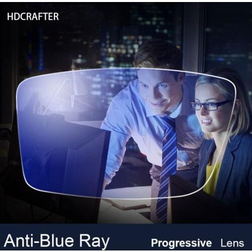 1 Pair 1.56 1.61 1.67 Anti-Blue Ray Blocking Lenses Progressive Multifocal Prescription Optical Computer Diopters Glasses Lens