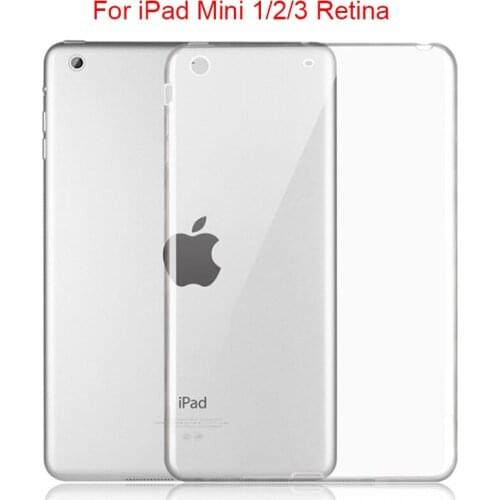 Soft Gel TPU Skin Silicone Back Case Cover Silk Slim Clear Transparent Smart Back Cover for iPad Mini 1 2 3 Retina