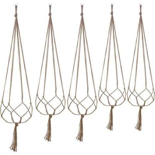 Plant Hanger Set of 5 Hanging Planter Flower Pot Plant Holder with Key Ring for Indoor Outdoor Decorations, 2 Pieces 105 cm an