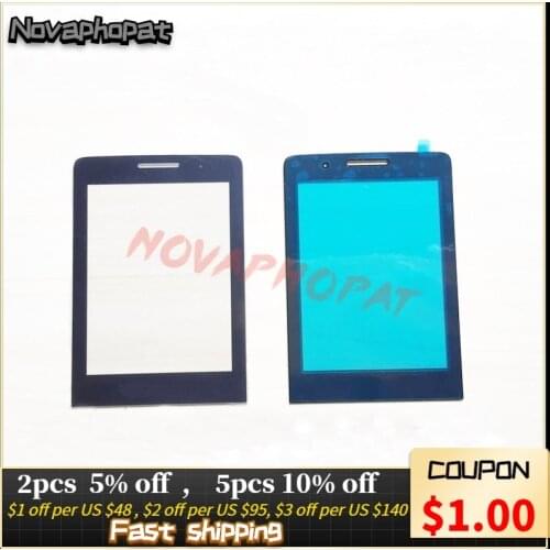 Novaphopat New Black Glass Screen For Philips Xenium E570 E560 Glass lens Panel (not touch screen Sensor) + tracking
