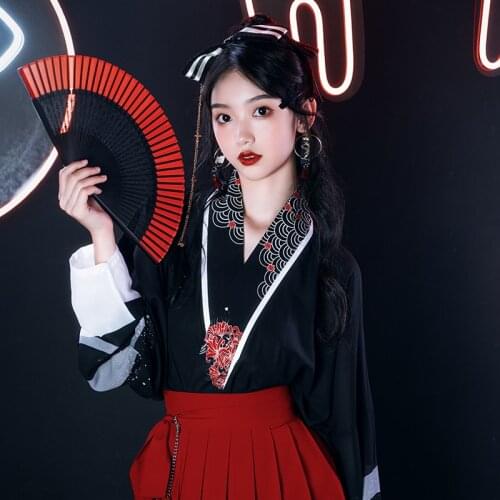 New Improved Hanfu Clothes For Girls Chinese Women Traditional Daily Summer Clothes Cosplay Stage Performance Costumes DQL5065
