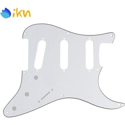 NEW Vintage 8 Hole Guitar Pickguard Scratch Plate 3Ply White for SSS Strat Electric Guitar Parts