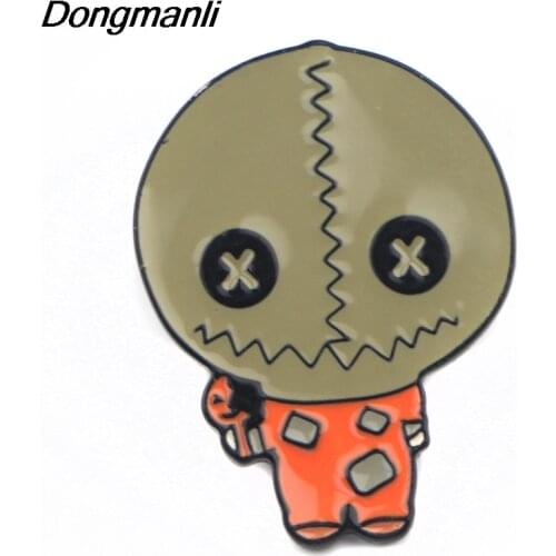 P3913 Dongmanli Fashion Halloween Ghost Metal Enamel Brooches and Pins Collection Lapel Pin Badge Jewelry Accessories