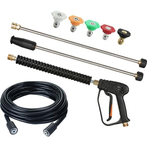 Garden 4000 PSI Car Wash Pressure Washer Gun Wand Lance Nozzle Tips Kit