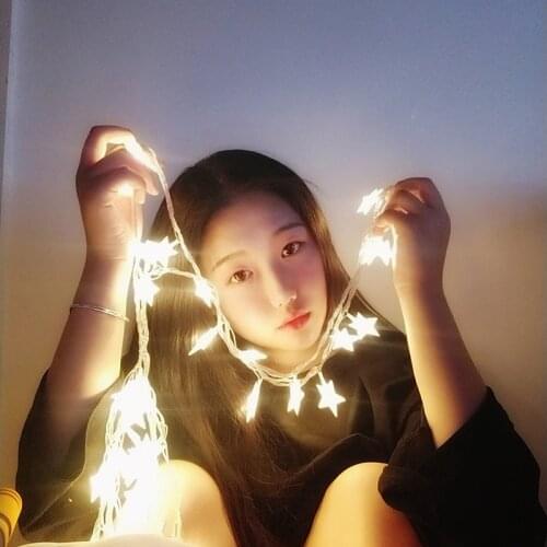 Holiday Bedroom Decor LED Star Ball Curtain String Light New Year 2022 Fairy Garland Christmas Party Home Wedding Decoration