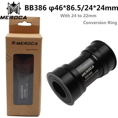 MEROCA BB386 EVO PF30 BB386 Frame To Shi-mano 24mm - 22mm Bottom Bracket 68/73/86mm*46mm MTB Mountain Bike Crank Chainwheel Axis