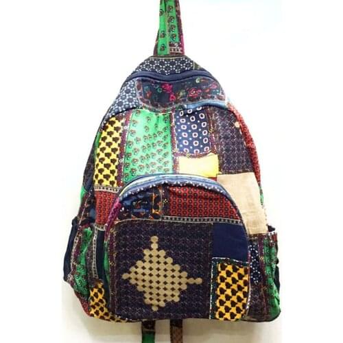 Bohemian Backpacks Bag Bags Women Vintage Fashion Travel Backpack Bag Womens Handbags Cotton Canvas free Gift shipping