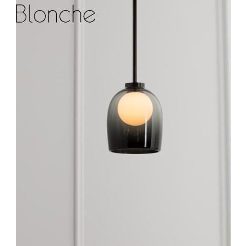 Nordic Glass Chandelier Bedroom Dining Room Living Room Staircase Corridor Glass Chandelier Attic Lamp Home Lighting Decoration