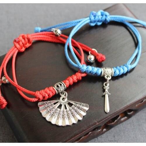 WORD OF HONOR Bracelet Shan He Ling Cosplay Tian Ya Ke Wen Kexing Zhou Zishu Bracelet Rope Red Blue Bangle Gifts For Girls CS657
