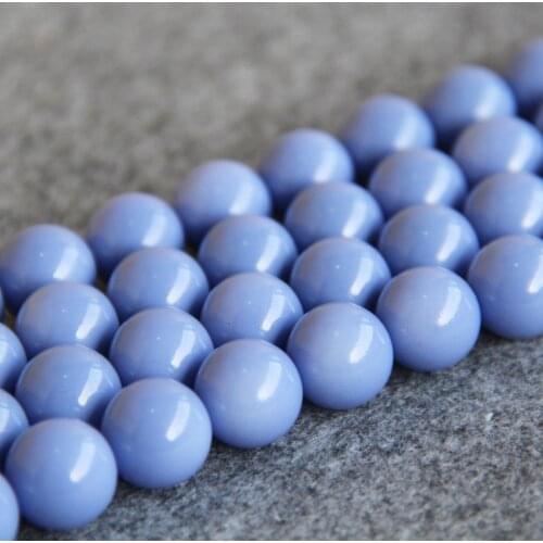 New Fashion Hot sale Blue Shell beads gift for women girl loose DIY 15inch Jewelry making design Wholesale and retail