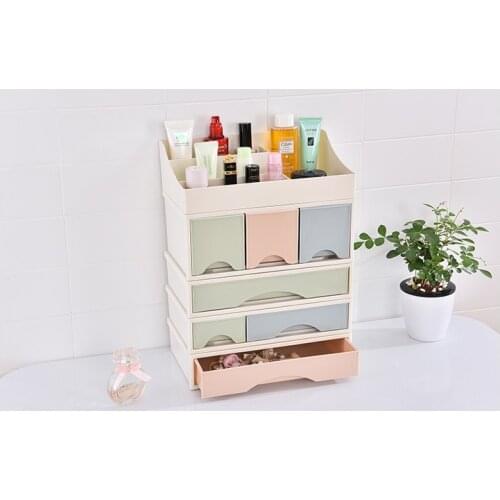 1PC New Creative Combinable Desktop Storage Box Makeup Organizer Cosmetic Jewelry Box Drawer Desktop Sundries Container ND 028