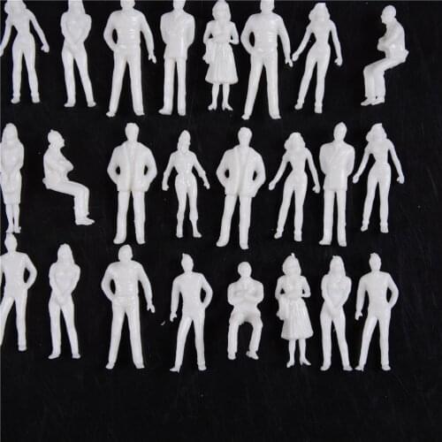 10Pcs/lot 1:50 Scale Model Miniature White Figures Architectural Model Human Scale Model ABS Plastic Peoples 35mm