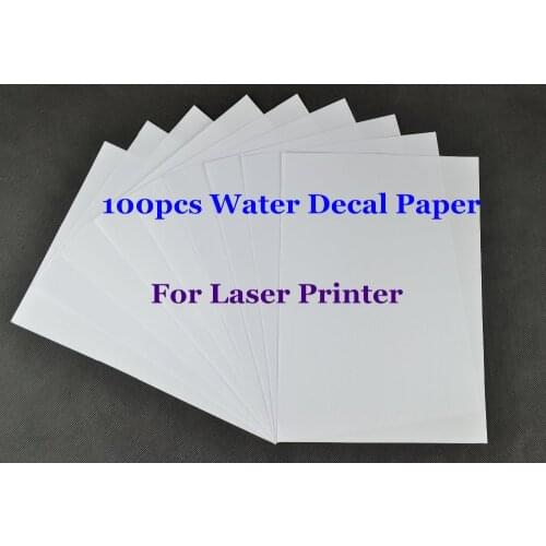 100pcs/lot) Wholesale Laser Water Transfer Paper For Ceramic Clear Color Cheap A4 Size Paper Water Slide Decal Paper Use Spray