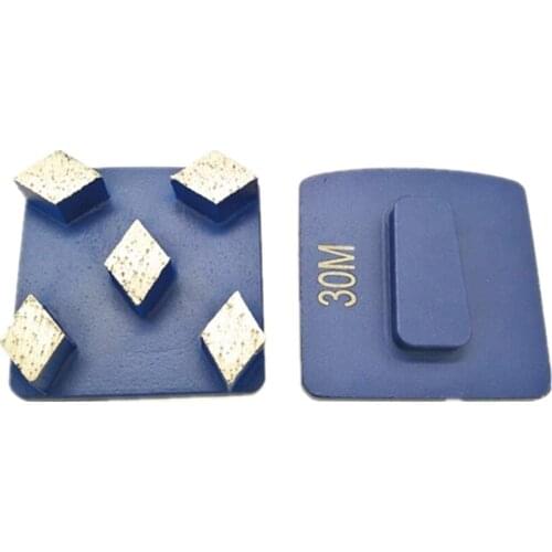 GS43 High Grinding Performance Redi Lock Grinding Shoes Long Lifespan Polishing Pads with Five Rhombus Segments 12PCS