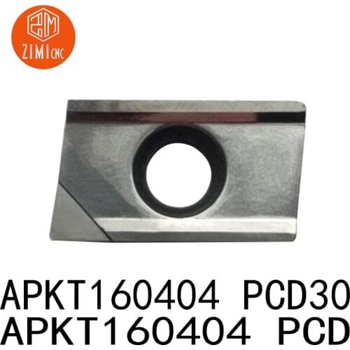 2pcs APKT160404 PCD PCD30 CNC lathe Carbide diamond Blade Milling Turning CNC Lathe a blade for cutting high hardness materials