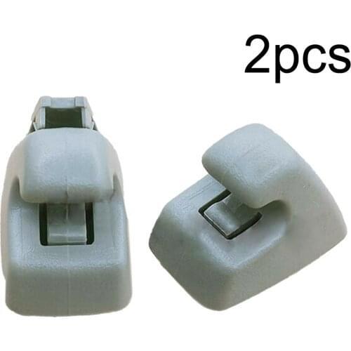 2pcs Gray Sun Visor Support Clip Retainer Hook Visor Fixing Clip Retainer Cruze Sonic Spark Car Accessories