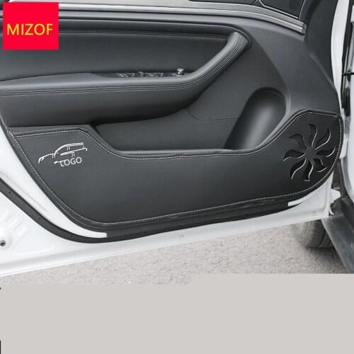 4pcs Interior PU Protective Doors Anti-Kick Pad Mat For Great Wall Haval H6 2018 19 CAB204