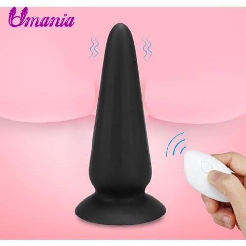 Anal Plug Vibrator for Men Prostate Massager 10 Speed Remote Control Anal Dildo with Suction Cup G-Spot Stimulator Sex Toys