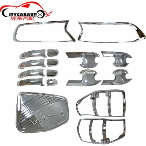 Car styling chorme cover chormium styling lights hood covers for ranger T7 auto accessories trims cover fit for ranger T7