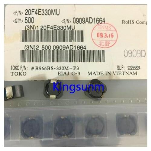 Free shipping 10pcs #B966BS-330M=P3 33UH 2.8A 10*10*6.8 TOKO SMD inductor original spot