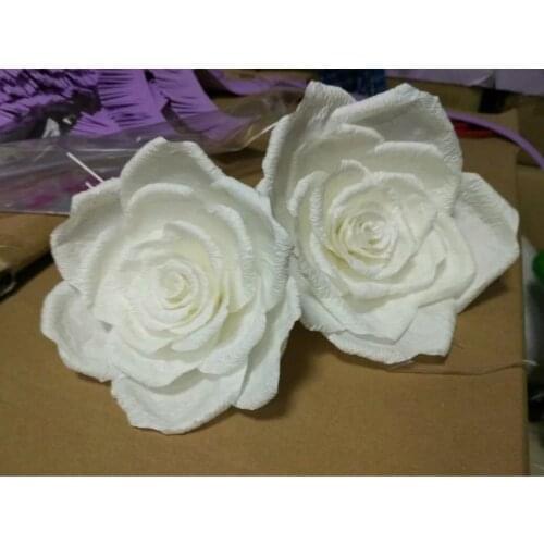 Wedding props large artificial flower paper flowers wedding paper flower finished product white rose large paper flowers