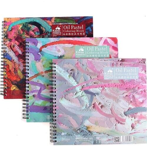Kuelox Oil Pastel Books Oil Pastel Special Paper Coil Book Crayon Drawing Paper 20sheets