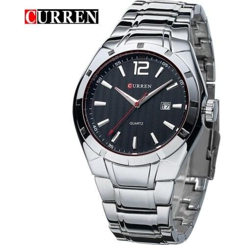 CURREN Top Brand Mens Watches Men Stainless Steel Quartz Watch Man Casual Auto Date Clock Male Wristwatch Relogio Masculino