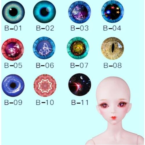 14mm color plastic eyes reborn girls eyes accessories for 1/3 bjd toys SD