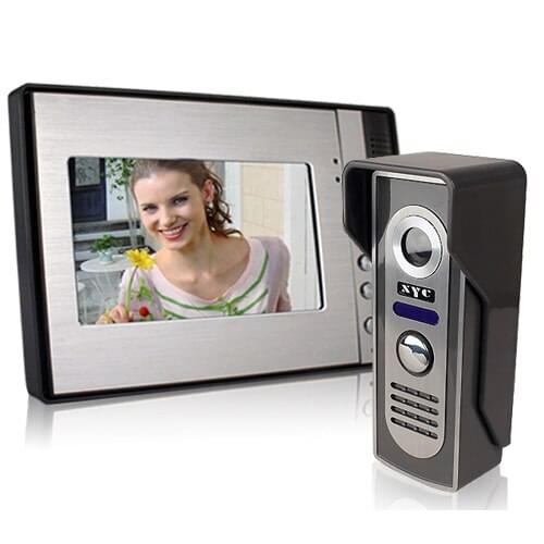 Home Wired 7" Video Door Phone Intercom Entry System 1 Monitor 1 RFID Access Camera