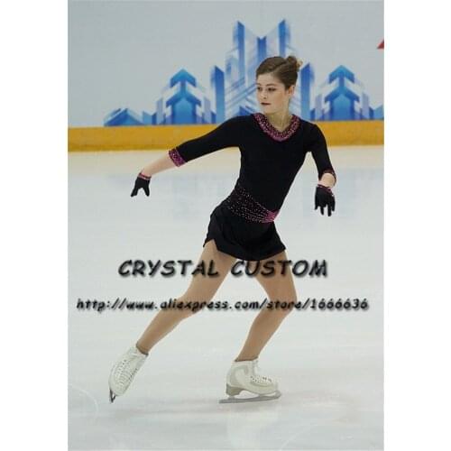 Hot Sales Ice Figure Skating Dresses Fashion New Brand Competition Girls Figure Skating Dresses Crystal DR3658