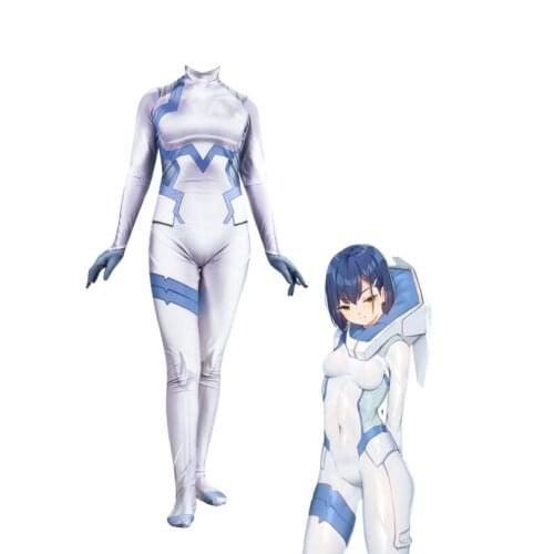 Anime DARLING In The FRANXX 015 Ichigo Cosplay Costume Spandex Jumpsuit Lycra Full Body Bodysuit Suit Skin Tight Suits