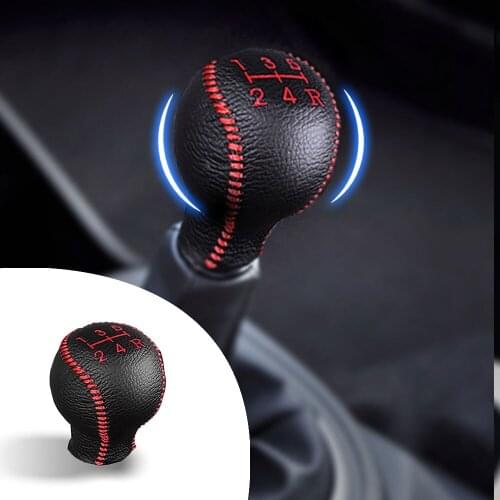 Leather Gear Shift Knob Cover MT For CITY 2008-2018 FIT 2004-2013 CITY 2006-2007 EVERUS 2011-2018 5 Speed Manual Shift Lever