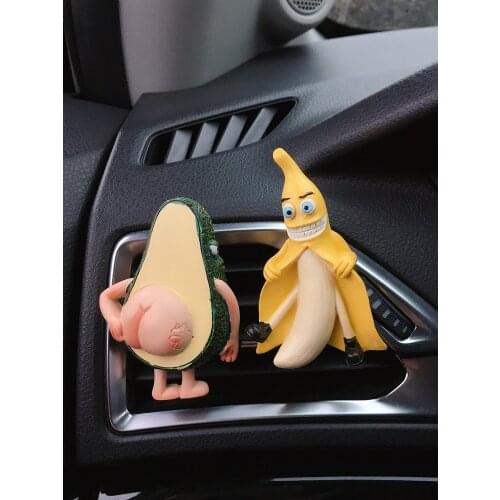Creative Banana Car Ornaments Car Vents Perfume Clip Air Freshener Automobile Interior Fragrance Decoration