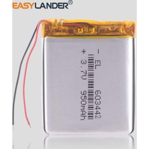 603442 063442 3.7V 950mAh Lithium polymer battery rechargeable lipo flashlight diode MP3 player vertical computer mouse dvr