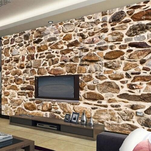 Custom Any Size Mural Wallpaper Vintage Nostalgic 3D Relief Stone Texture Wall Painting Living Room Study Restaurant Wall Papers