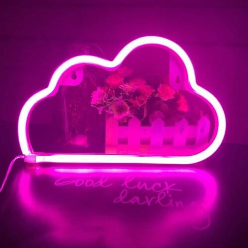 Led Neon Sign Art Decorative Lights Wall Decor Neon Lamp Cloud Night Light for Kids Room Living Room Bedroom Unique Gift