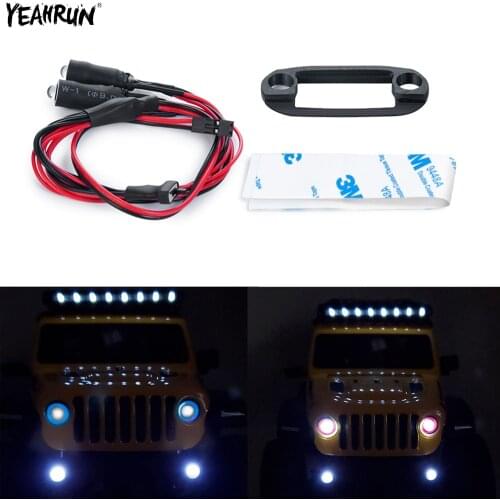 YEAHRUN Front LED Light Lamp Bright Headlight Set For 1/24 Axial SCX24 AXI00002 RC Crawler Car Upgrade Parts