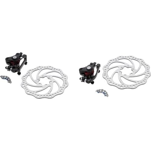 Prettyia MTB Bike Disc Brake Rotor Mechanical Caliper Rotor 160mm Cable Set