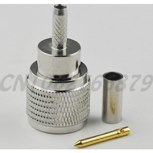 RF electrical wire terminal Min-UHF Male Plug Crimp straight connector for coaxial cable RG316 RG174 RG178 LMR100