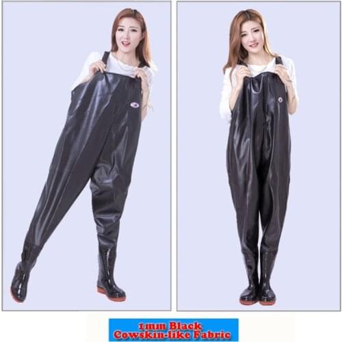 1mm Thickening Fishing Chest Waders Breathable Winter Pants Wading Boots Waterproof Wader for Fishing Fly neoprene bota pesca