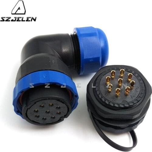 SD28TA-ZM, Waterproof Connector 9 Pin Automotive Wire Connectors plug and socket,Panel Mount connectors, IP67, Rated Current 10A