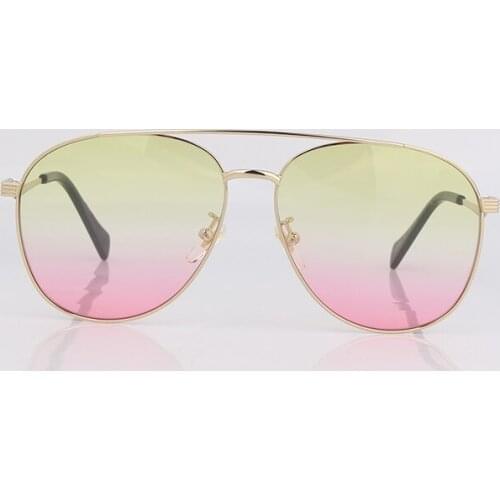 Pilot metal frame Rainbow lens women sunglasses fashion style sunglasses for men