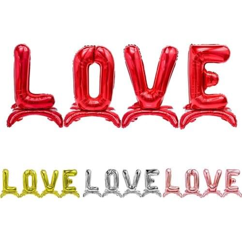 Valentines Day Alphabet Balloons 32 inch Aluminum Film Alphabet Love Balloons Wedding Birthday Party Decoration Balloon Z31