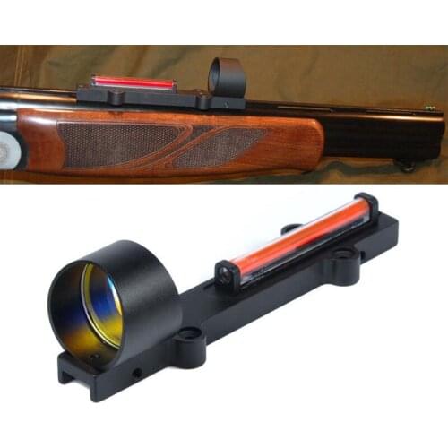 Tactical 1x28 Circle Red Dot Scope Fiber Source Reflex Sight Fit Rib Rail Hunting Red Dot