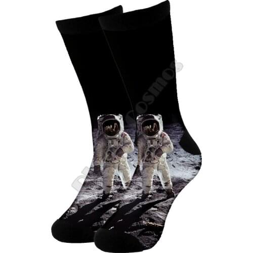 Galaxy Astronaut High Socks 3d Printed Men For Women Funny socks fashion long Socks 01