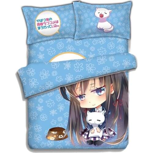 Japanese AnimeYukinoshita Yukino 4pcs Bed Linen Bed Sheets Duvet Cover Set