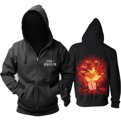 14 designs DARK FUNERAL Sudadera Rock hoodies shell jacket punk death metal Demon hand illustration Zipper Sweatshirt fleece