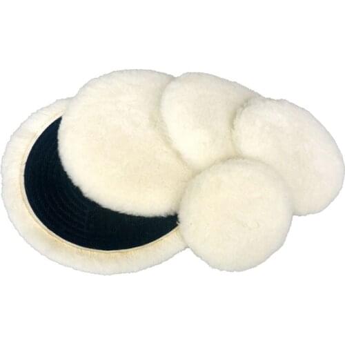 2PCS 4"-7" Self-adhesive Wool Polishing Wheel Knit Buffing Pad For Car Motorcycle Paint Care Wool Ball Abrasive Pad