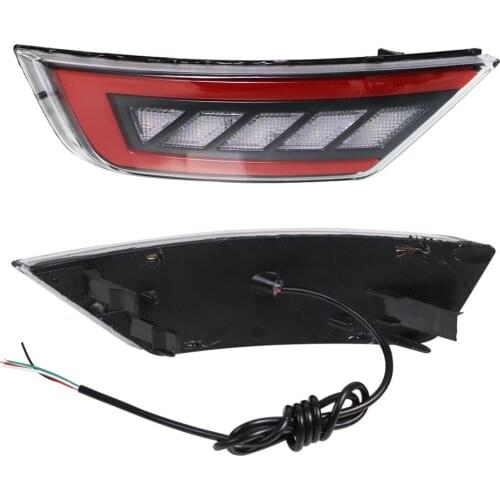 2PCS Car LED Rear Bumper Light Fog Lamp Brake Warning Light Reflector Lamp For Ford Ecosport 2013 2014 2015 2016 2017 2018 2019